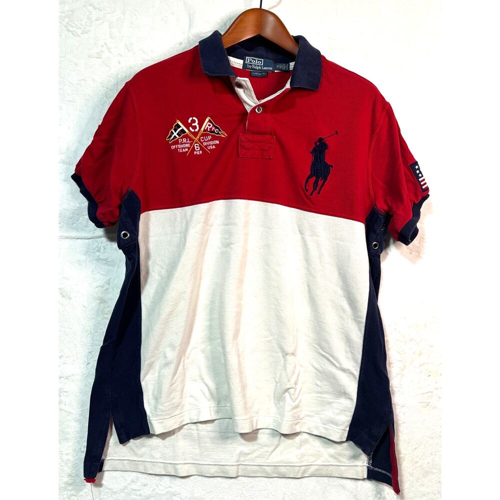 Boy's XL 18/20 | POLO Ralph Lauren Premium Large Pony U.S.A. Polo Rugby Shirt